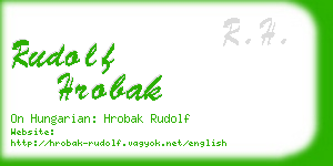 rudolf hrobak business card